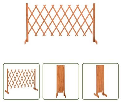 vidaXL Hekpaneel - Massief Vurenhout - Uitschuifbaar - 150 x 80 cm Oranje