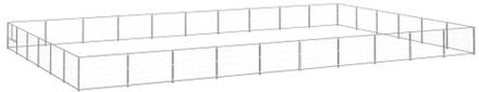vidaXL Hondenkennel 60 m² staal zilverkleurig