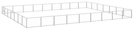 vidaXL Hondenkennel 63 m² staal zilverkleurig