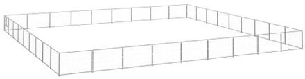 vidaXL Hondenkennel 81 m² staal zilverkleurig