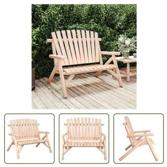 vidaXL Houten Tuinbank - Massief Vurenhout - 119 X 85 X 98 Cm - Adirondack Stijl