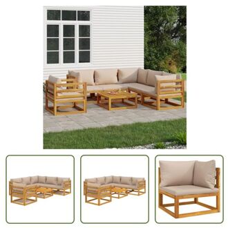 vidaXL Houten Tuinset - Elegant - Hoekbank - Middenbank - Tuinstoel - 70.5 x 70.5 cm - Massief Acaciahout Bruin