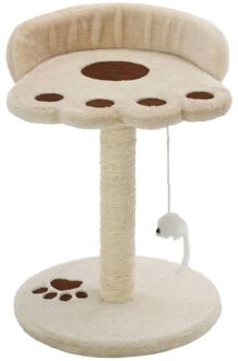 vidaXL Kattenkrabpaal met sisal krabpaal 40 cm beige en bruin