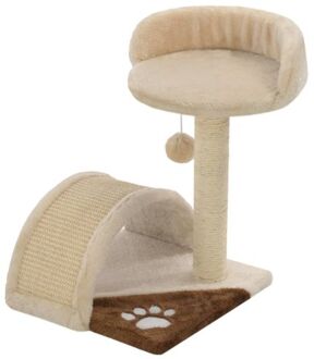 vidaXL Kattenkrabpaal met sisal krabpaal 40 cm beige en bruin