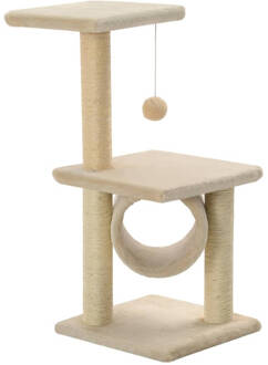 vidaXL Kattenkrabpaal met sisal krabpalen 65 cm beige