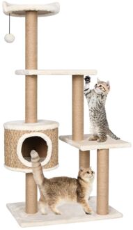 vidaXL Kattenmeubel met krabpalen 123 cm zeegras Beige