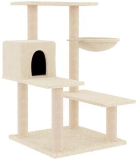 vidaXL Kattenmeubel met sisal krabpalen 82,5 cm crèmekleurig