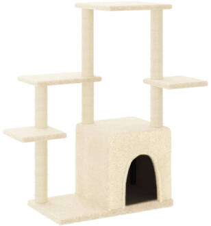 vidaXL Kattenmeubel met sisal krabpalen 97,5 cm crèmekleurig