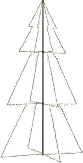 vidaXL Kegelkerstboom 300 LED's binnen en buiten 120x220 cm Wit