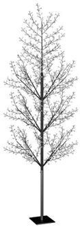 vidaXL Kerstboom 1200 LED's koud wit licht kersenbloesem 400 cm Zwart