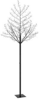 vidaXL Kerstboom 600 LED's warm wit licht kersenbloesem 300 cm Zwart