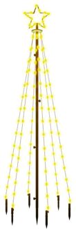 vidaXL Kerstboom met grondpin 108 LED's warmwit 180 cm