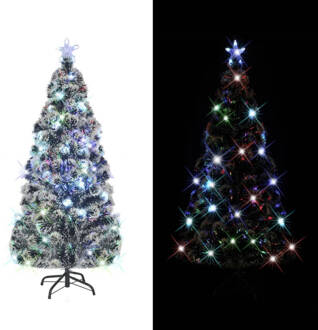 vidaXL Kerstboom met LED en standaard 210 cm glasvezel