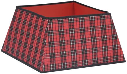 vidaXL Kerstboomrok 48x48x25 cm rood en zwart