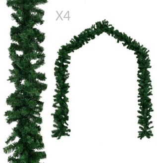 vidaXL Kerstslingers 4 st 270 cm PVC groen Multikleur