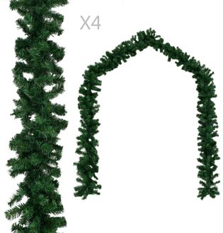 vidaXL Kerstslingers 4 st 270 cm PVC groen