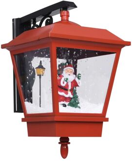 vidaXL Kerstwandlamp met LED-lampjes en kerstman 40x27x45 cm rood