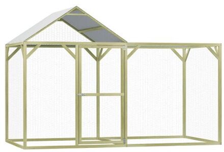 vidaXL Kippenhok 3x1,5x2 m FSC geïmpregneerd grenenhout Groen