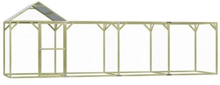 vidaXL Kippenhok 6x1,5x2 m FSC geïmpregneerd grenenhout Groen