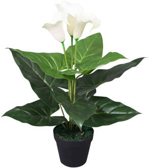 vidaXL Kunst calla lelie plant met pot 45 cm wit