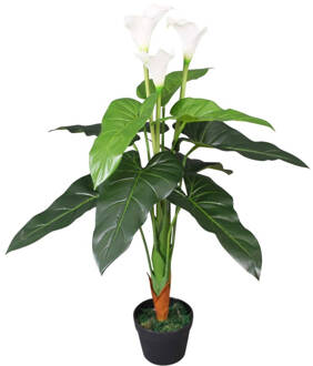 vidaXL Kunst calla lelie plant met pot 85 cm wit