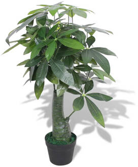 vidaXL Kunst watercacao plant met pot 85 cm groen