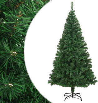 vidaXL Kunstkerstboom met dikke takken 210 cm PVC groen