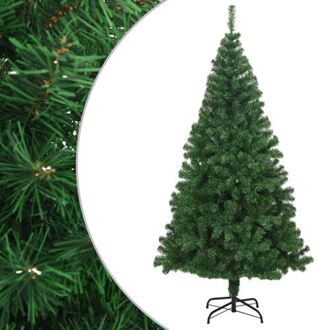 vidaXL Kunstkerstboom met dikke takken 210 cm PVC groen