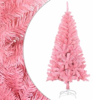 vidaXL Kunstkerstboom met standaard 120 cm PVC roze