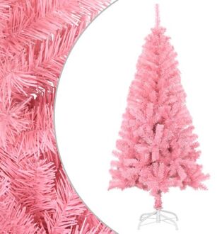 vidaXL Kunstkerstboom met standaard 150 cm PVC roze