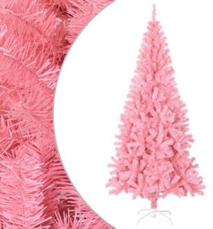 vidaXL Kunstkerstboom met standaard 180 cm PVC roze