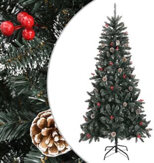 vidaXL Kunstkerstboom met standaard 240 cm PVC groen