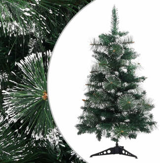 vidaXL Kunstkerstboom met standaard 60 cm PVC groen en wit