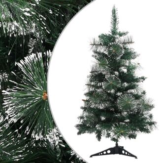 vidaXL Kunstkerstboom met standaard 60 cm PVC groen en wit