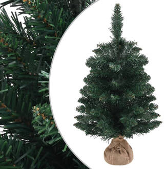 vidaXL Kunstkerstboom met standaard 60 cm PVC groen