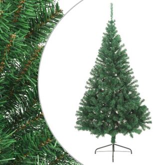 vidaXL Kunstkerstboom Met Standaard Half 240 Cm Pvc Groen