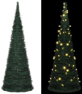 vidaXL Kunstkerstboom met verlichting pop-up 180 cm groen