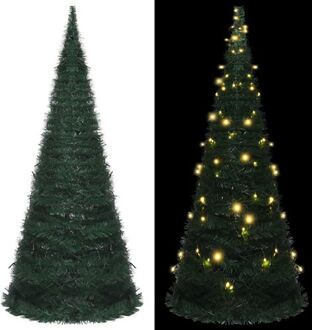 vidaXL Kunstkerstboom met verlichting pop-up 210 cm groen