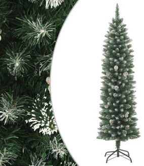 vidaXL Kunstkerstboom smal met standaard 150 cm PVC Wit