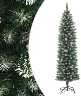 vidaXL Kunstkerstboom smal met standaard 210 cm PVC