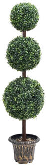 vidaXL Kunstplant met pot buxus bolvorming 118 cm groen