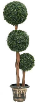 vidaXL Kunstplant met pot buxus bolvorming 119 cm groen