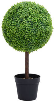 vidaXL Kunstplant met pot buxus bolvorming 50 cm groen