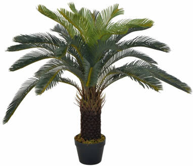 vidaXL Kunstplant met pot cycaspalm 90 cm groen Multicolor