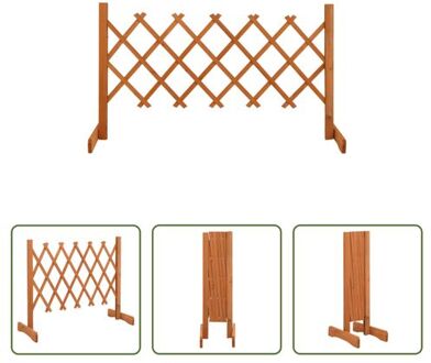 vidaXL Latwerk - Massief Vurenhout - Uitschuifbaar - 120 x 60 cm - Oranje