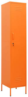 vidaXL Lockerkast 35x46x180 cm staal oranje