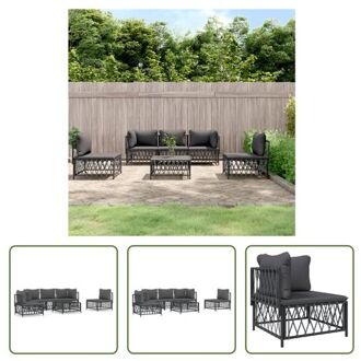 vidaXL Loungeset Antraciet - Tuinhoekbank 72x72x66 cm - Buitenmeubelen Grijs