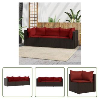 vidaXL Loungeset Bruin - 63x63x57.5 cm - Modulair Ontwerp