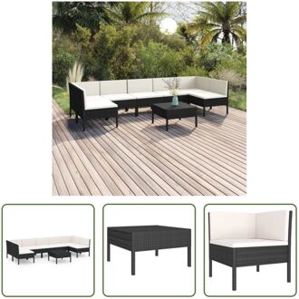 vidaXL Loungeset Modulaire Tuinmeubelset - 60x60x35cm Tafel - Zwart - Creëren van aantrekkelijke en