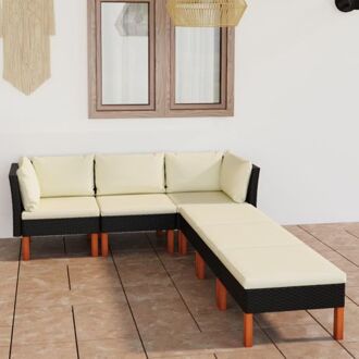 vidaXL Loungeset - trendy en comfortabel - tuinmeubelset - Afmetingen- 60.5 x 64.5 x 67 cm - Kleur- zwart